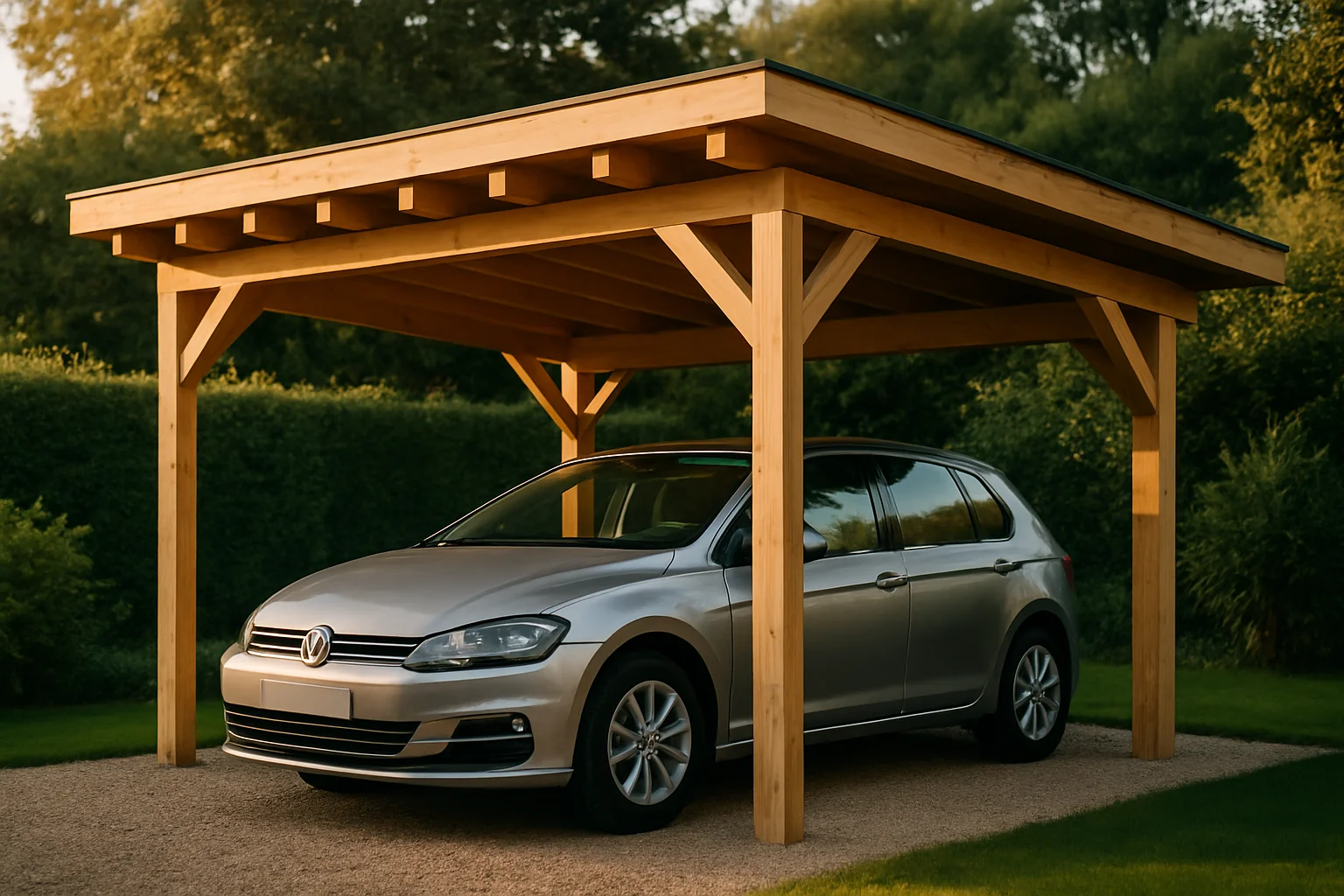 Abri camping car bois grande hauteur