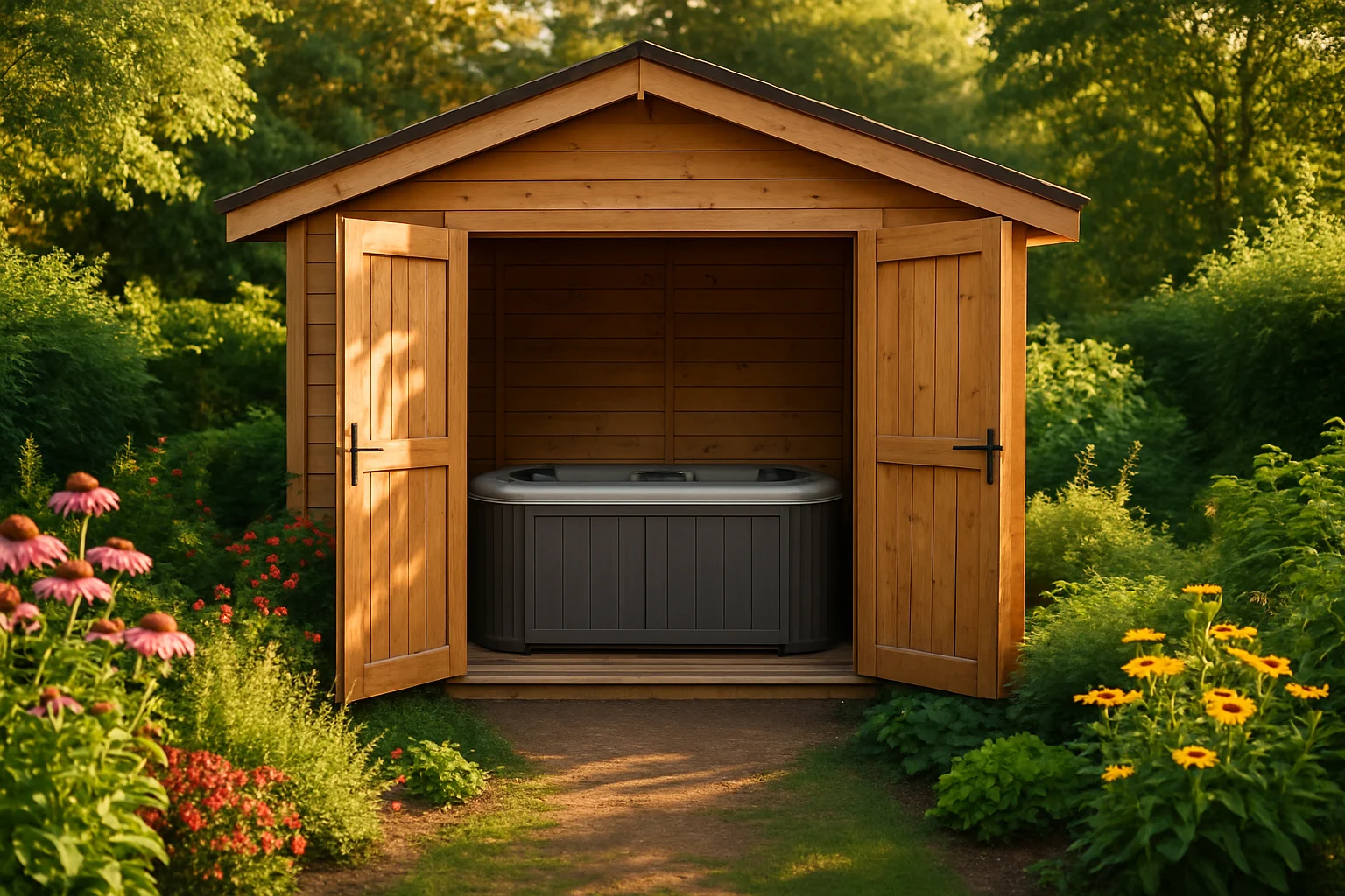 Abri jacuzzi bois sur mesure