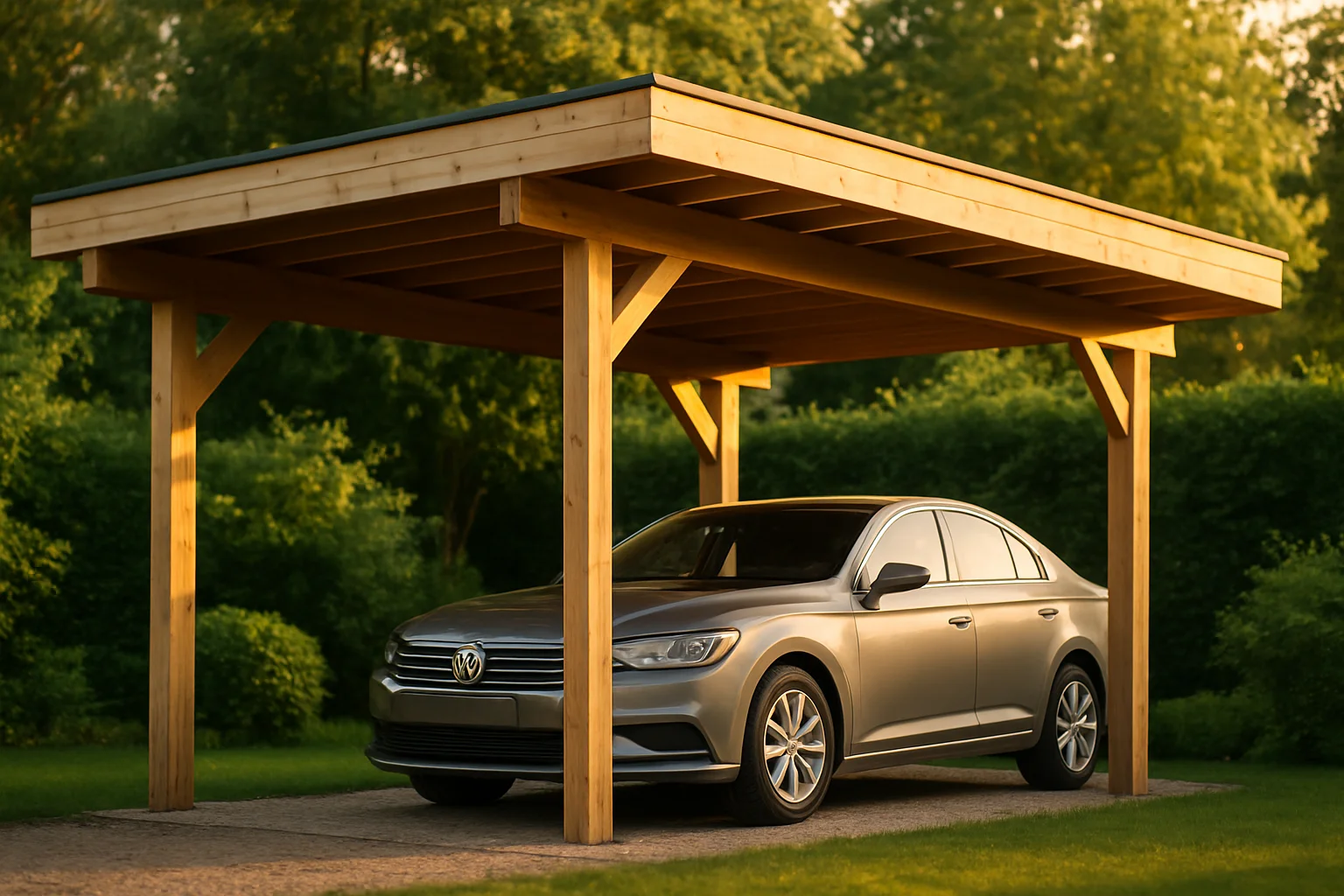 Carport bois double