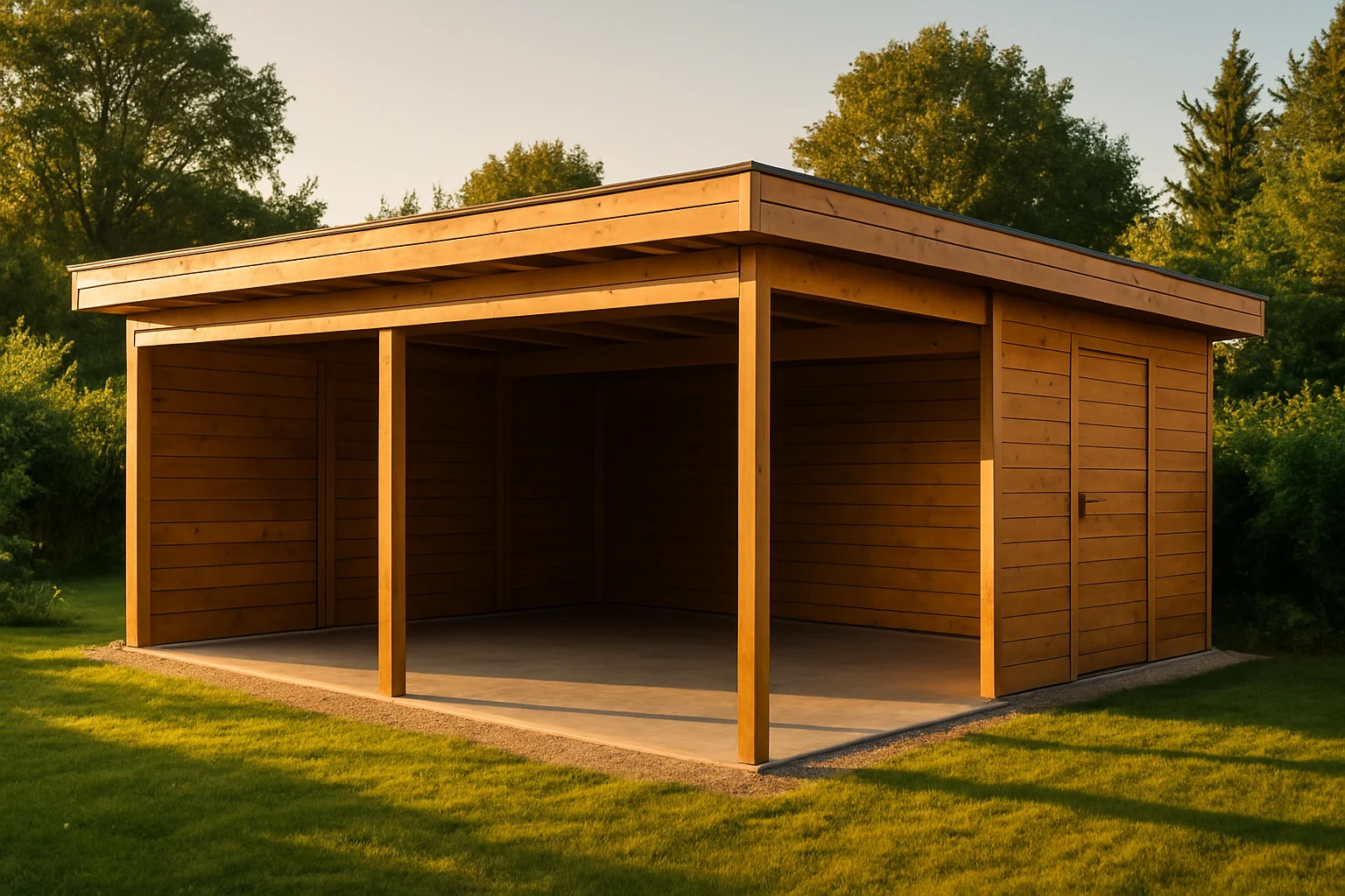 Carport bois double voiture