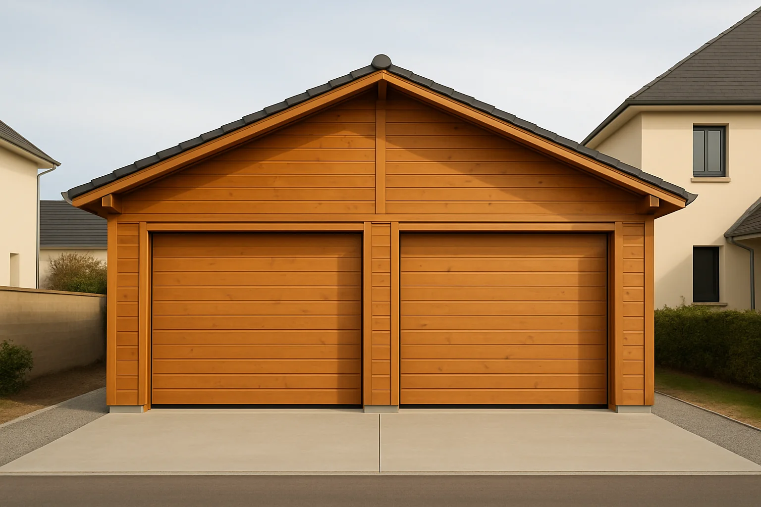 Garage Fermé 2 Voitures en bois