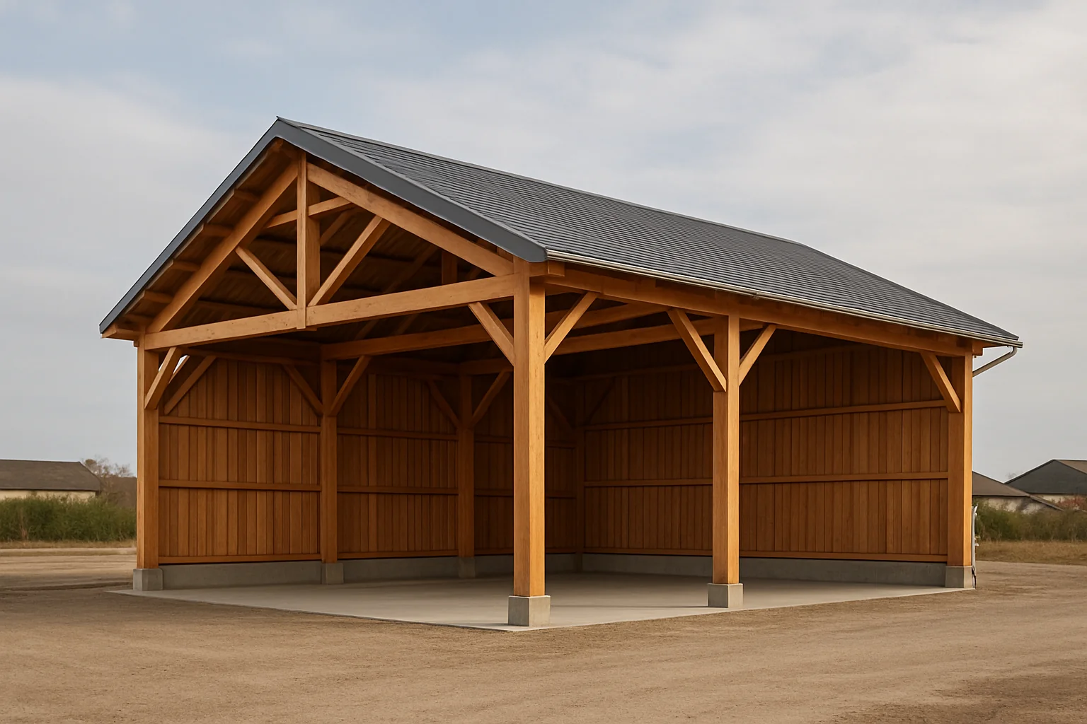 Hangar Stockage Professionnel en bois
