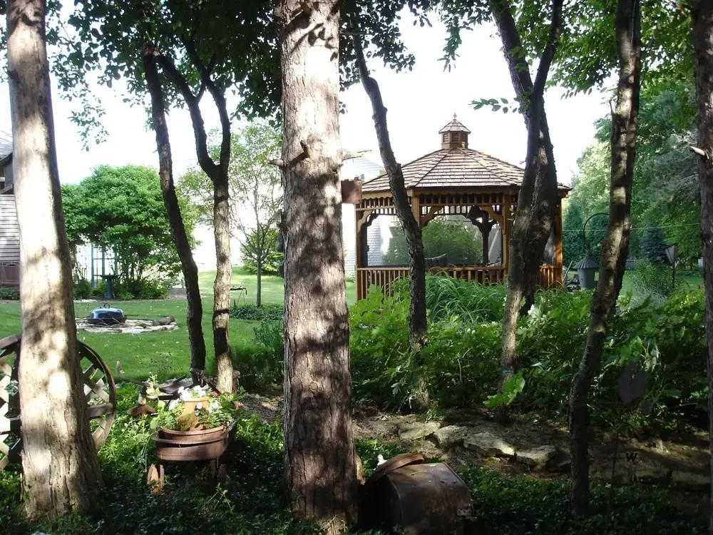 Pavillon de Réception installé — réalisation 2