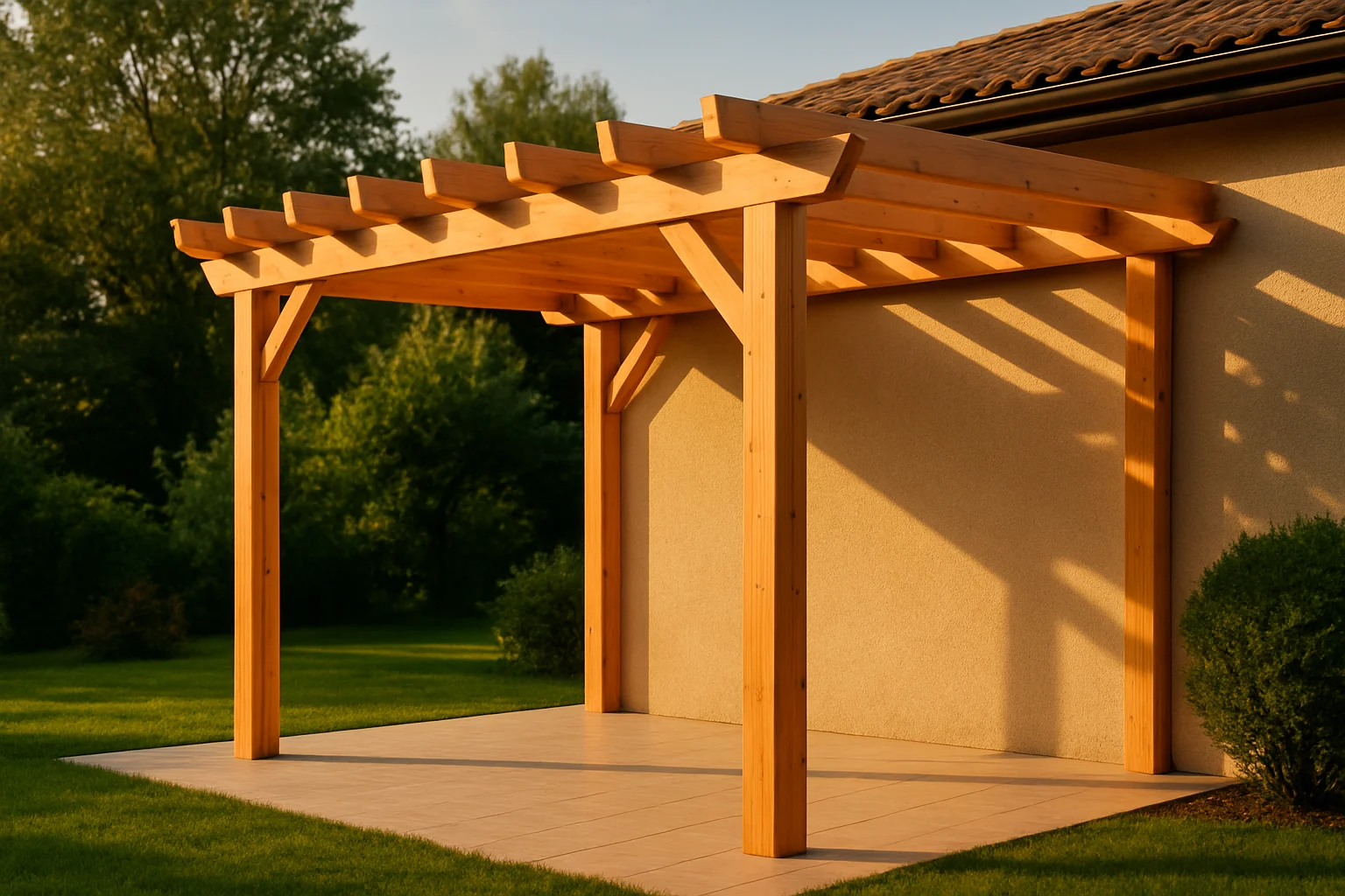 Pergola bois terrasse
