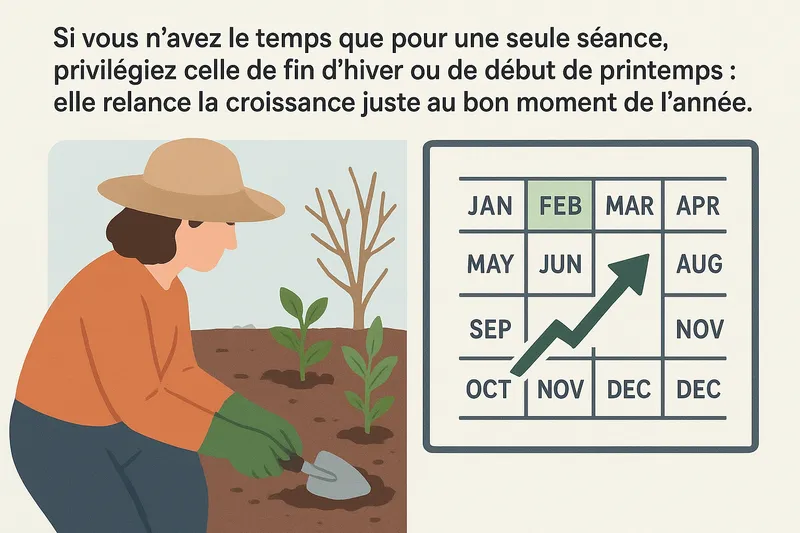 Si vous n'avez le temps que pour une seule séance, privilégiez celle de fin d'hiver ou de début de p