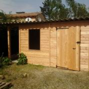 Abri de jardin en bois - couverture plaques sous tuile - Bûcher - Colomiers 31